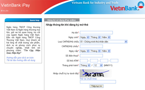 Cách đăng ký Internet Banking Vietinbank trên điện thoại